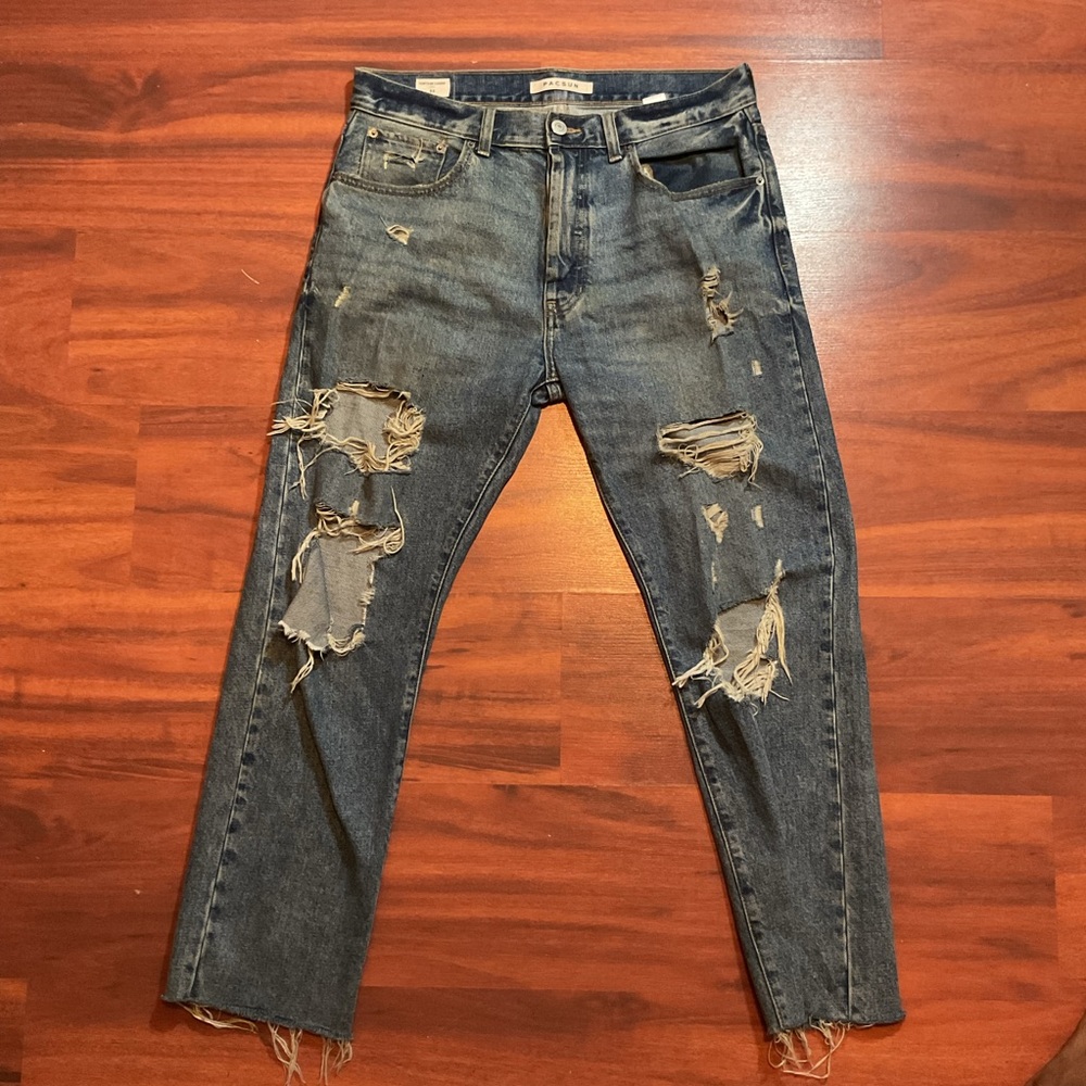 Distressed denim